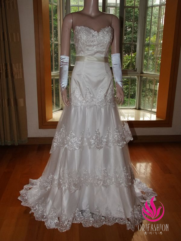 Orifashion HandmadeReal Custom Made Handmade Wedding Dress RC114
